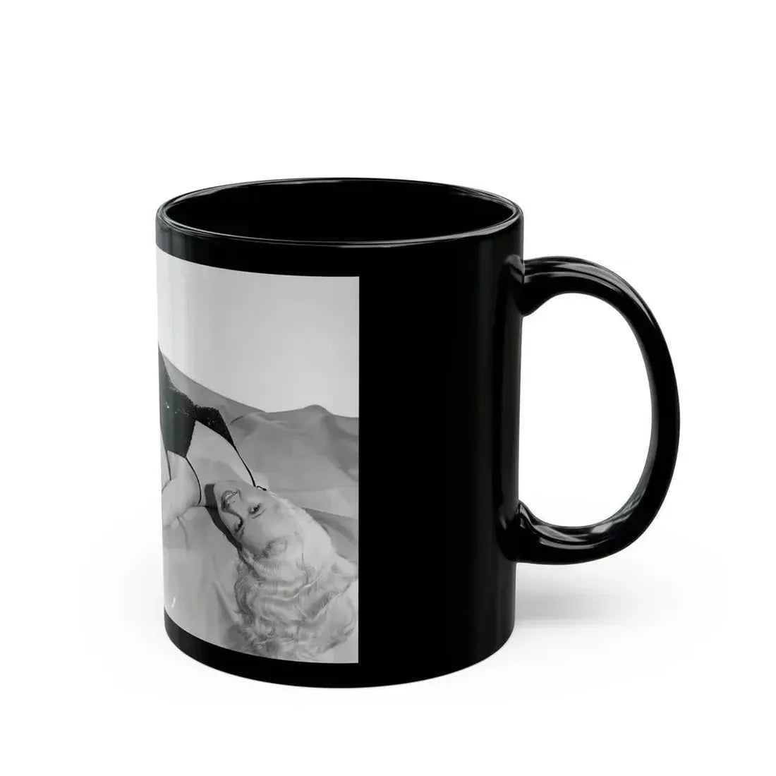 Adele Jergens #214 (Vintage Female Icon) Black Coffee Mug - Go Mug Yourself