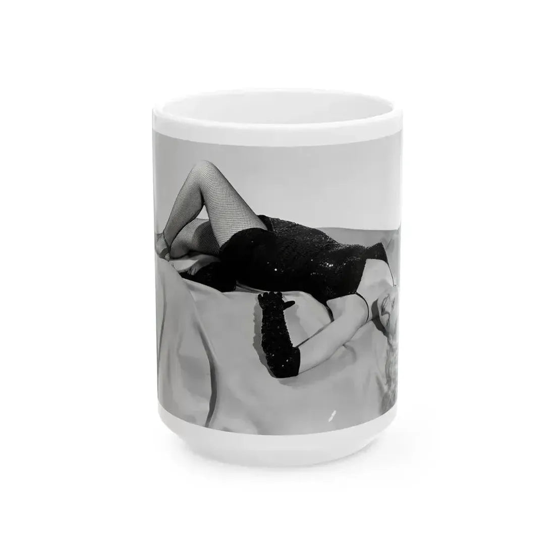 Adele Jergens #214 (Vintage Female Icon) White Coffee Mug 15oz - Go Mug Yourself