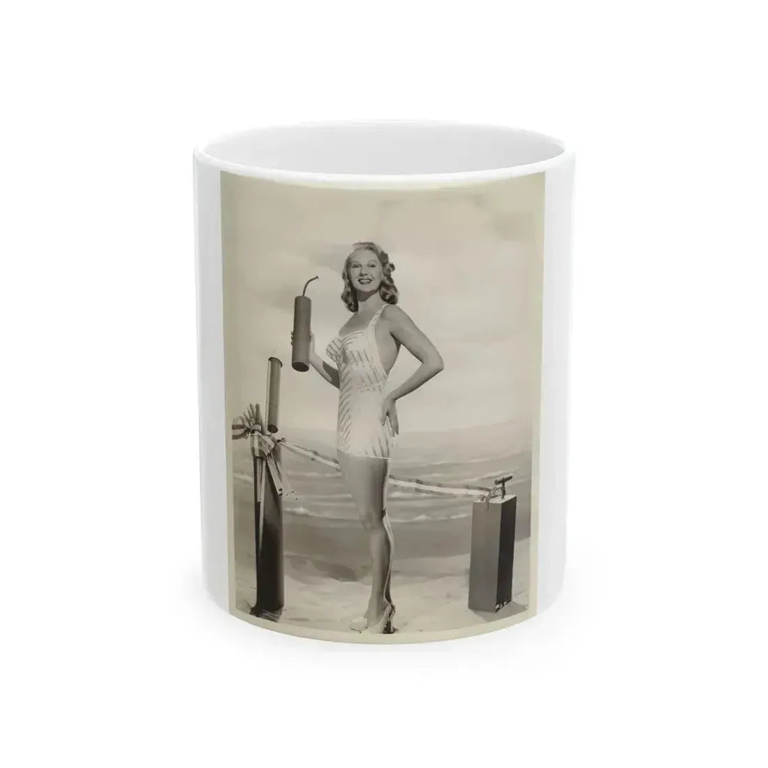 Adele Jergens #216 (Vintage Female Icon) White Coffee Mug 11oz - Go Mug Yourself