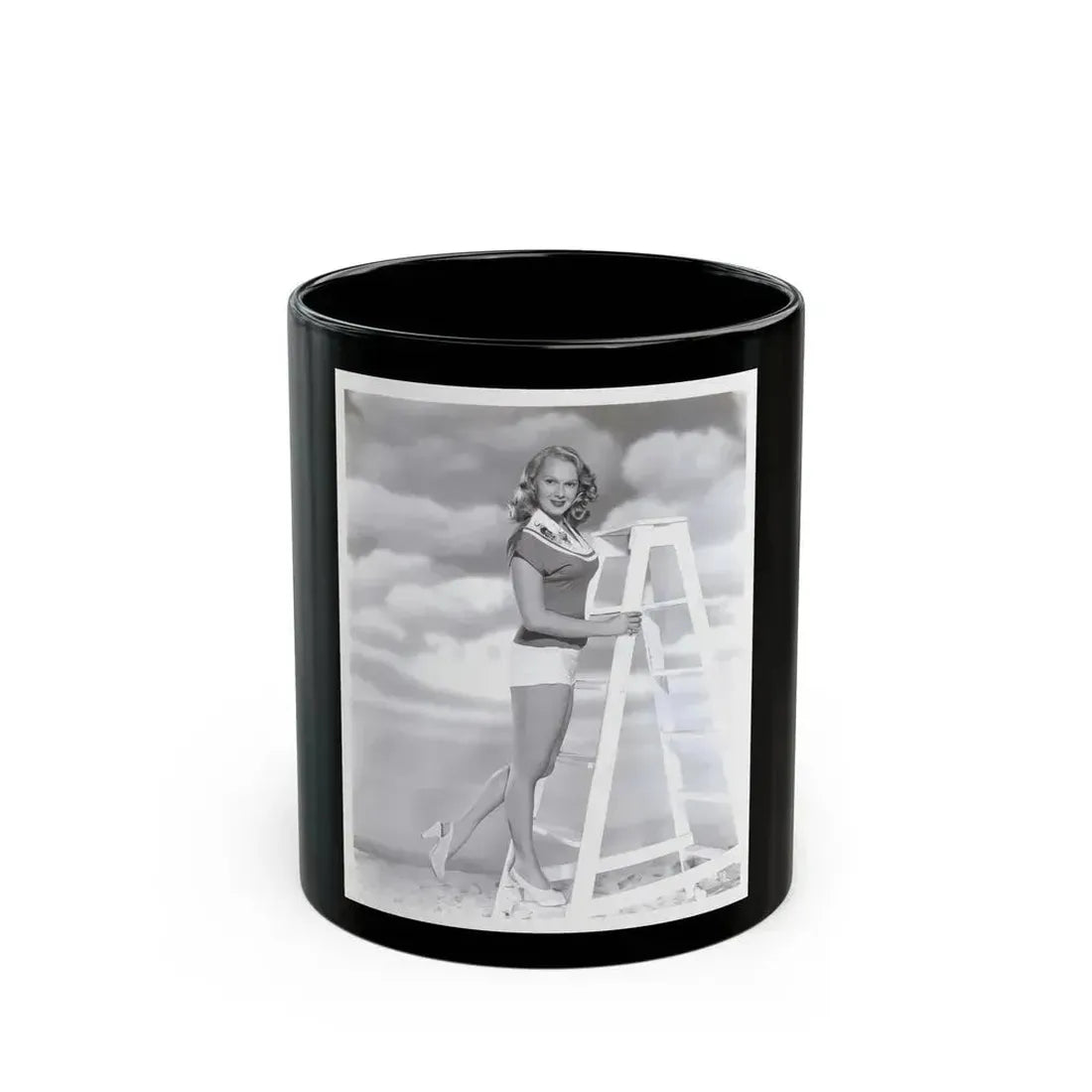 Adele Jergens #221 (Vintage Female Icon) Black Coffee Mug 11oz - Go Mug Yourself