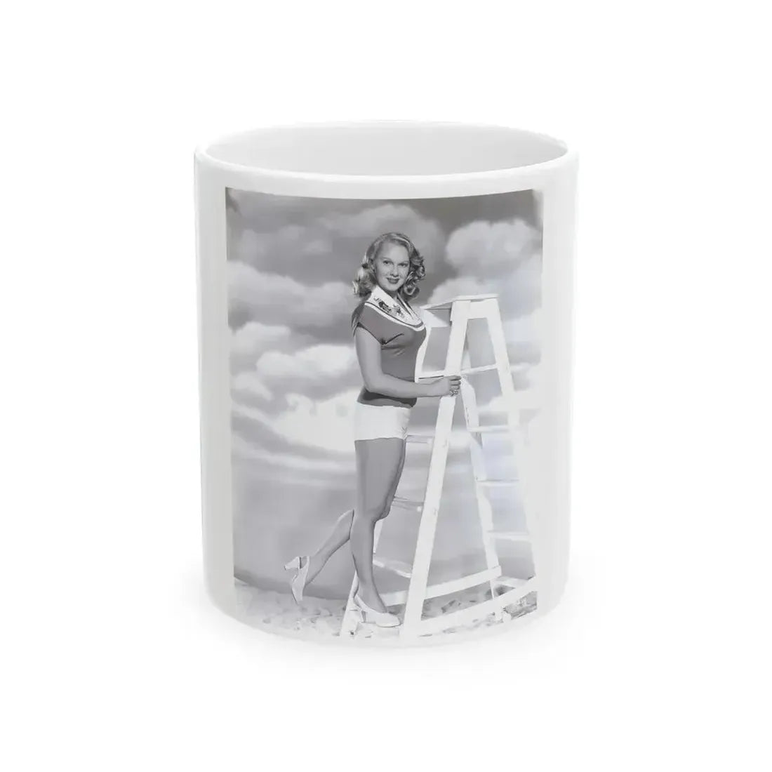 Adele Jergens #221 (Vintage Female Icon) White Coffee Mug 11oz - Go Mug Yourself