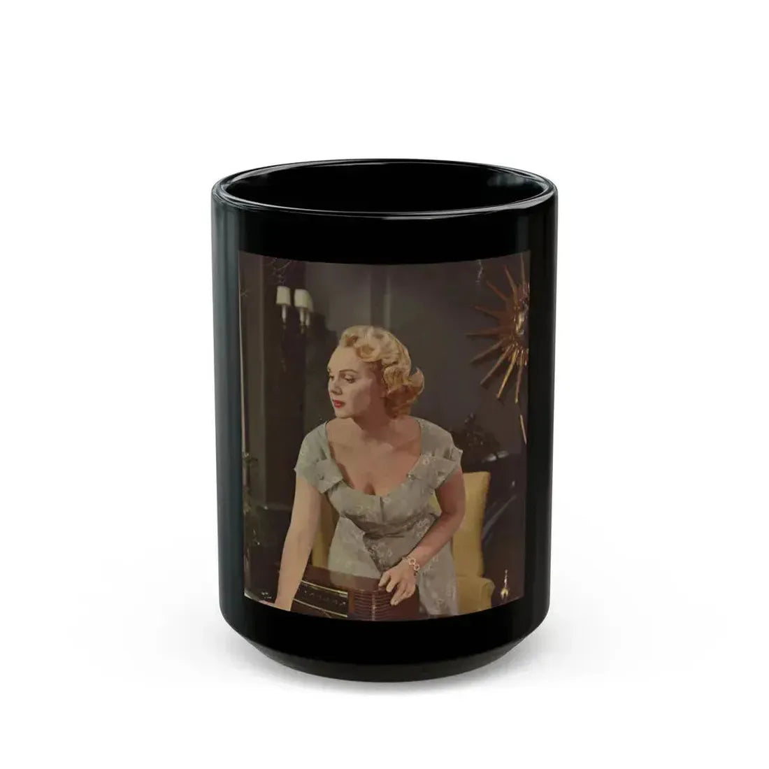 Adele Jergens #224 - Promo Photo Lobby Card from ''The Cobweb'' '55 Film (Vintage Female Icon) Black Coffee Mug 15oz - Go Mug Yourself