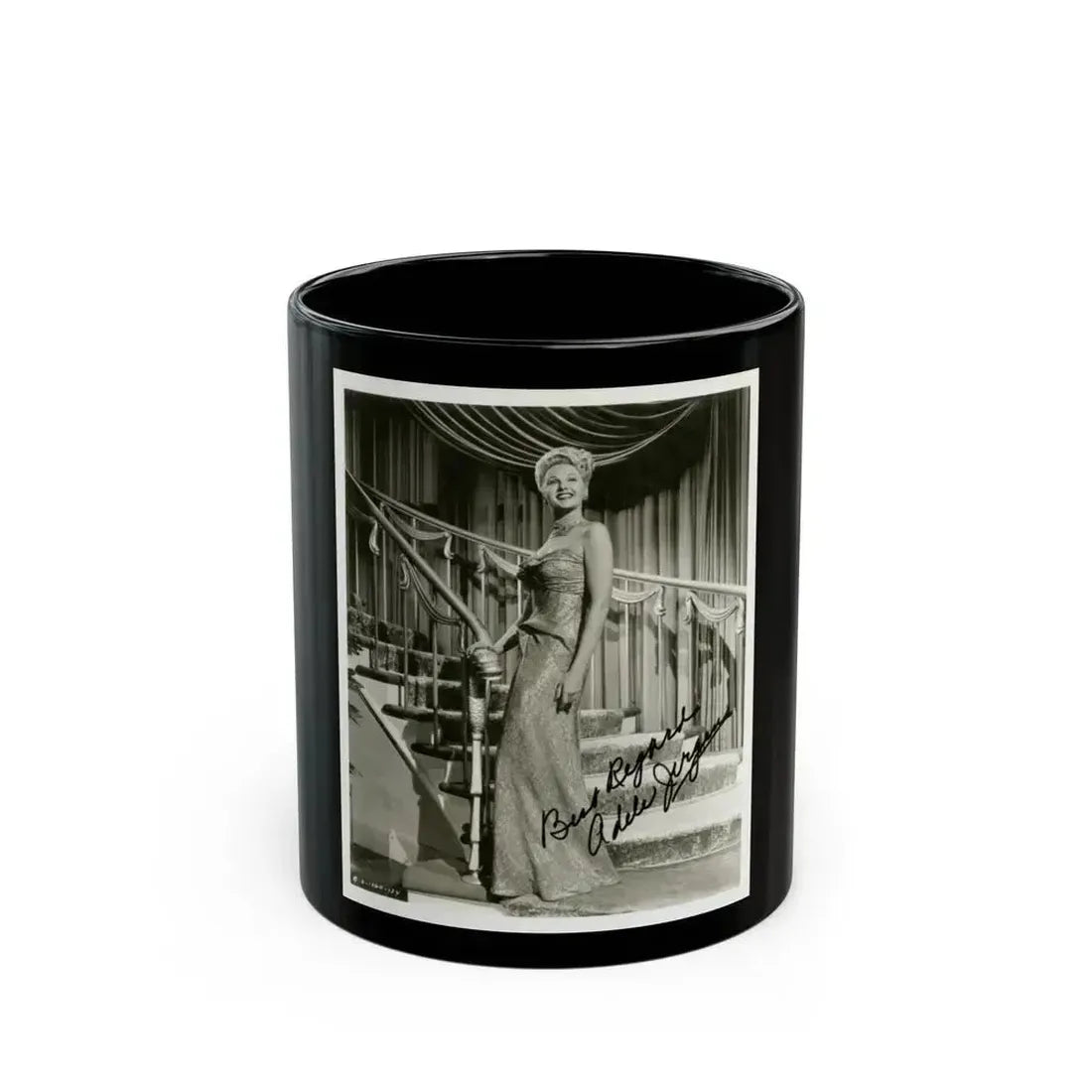 Adele Jergens #229 (Vintage Female Icon) Black Coffee Mug 11oz - Go Mug Yourself