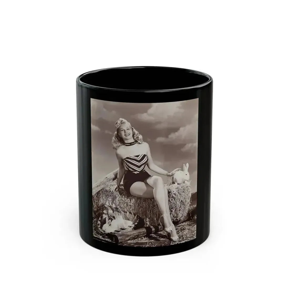 Adele Jergens #23 (Vintage Female Icon) Black Coffee Mug 11oz - Go Mug Yourself