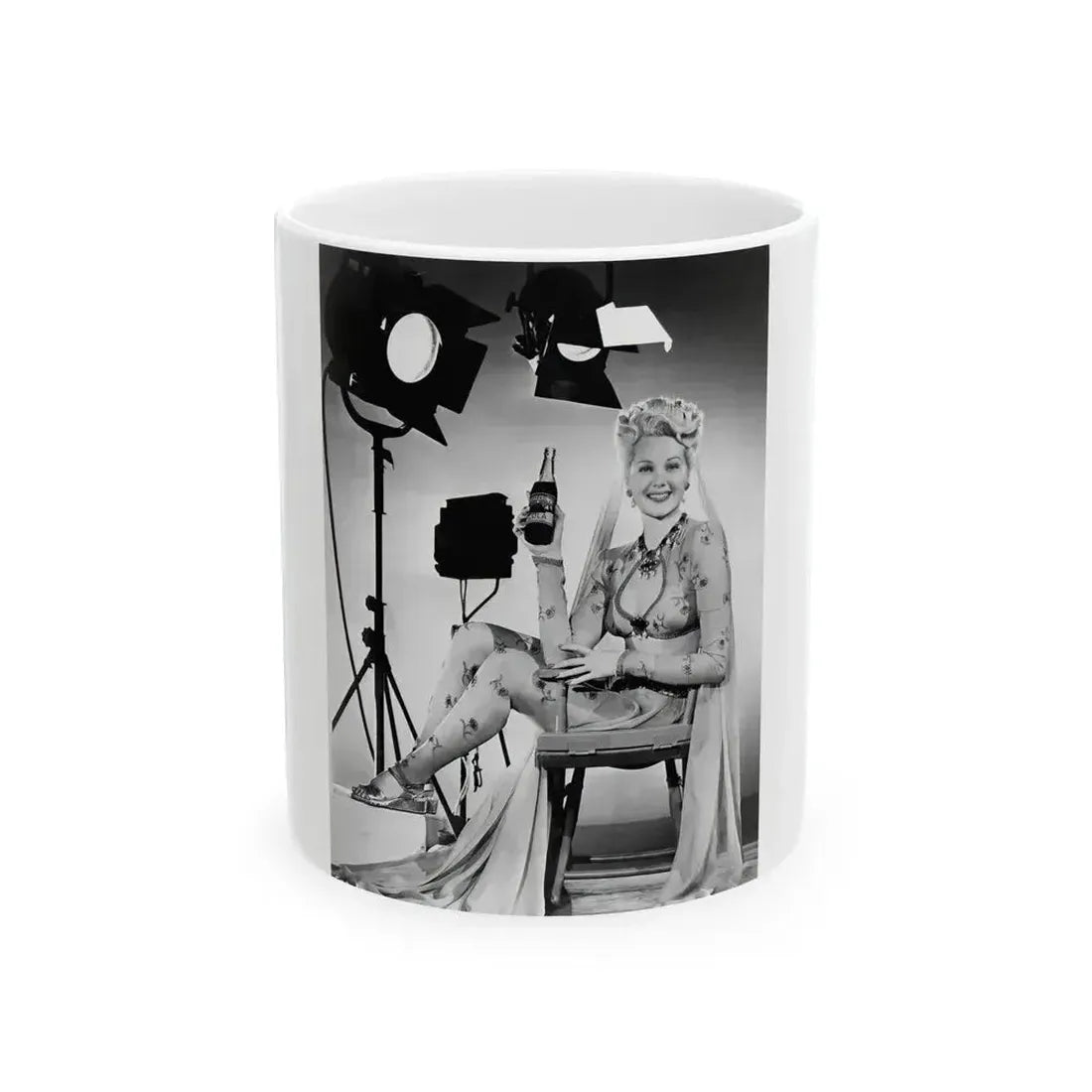 Adele Jergens #230 (Vintage Female Icon) White Coffee Mug 11oz - Go Mug Yourself