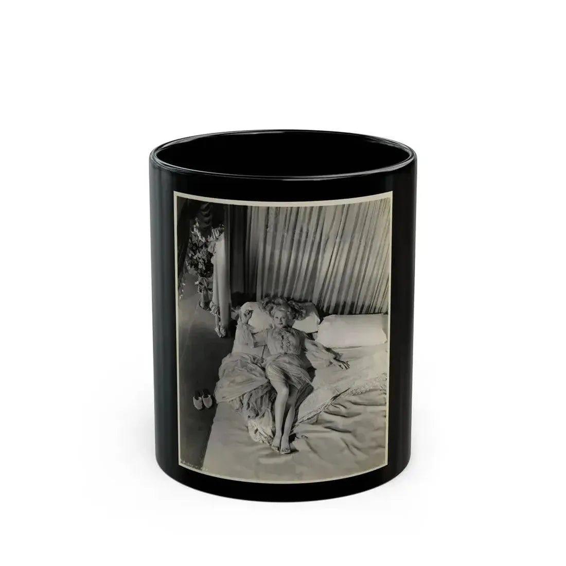 Adele Jergens #237 (Vintage Female Icon) Black Coffee Mug 11oz - Go Mug Yourself