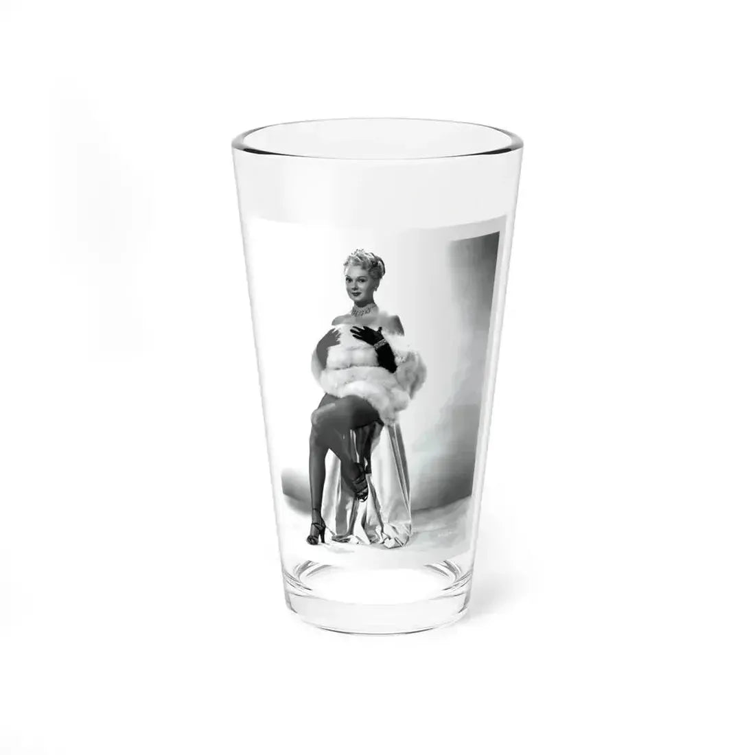 Adele Jergens #243 - 8x10 B&W Glamour Promo Photo for ''Armored Car Robbery'' '50 Film (Vintage Female Icon) Pint Glass 16oz 16oz - Go Mug Yourself