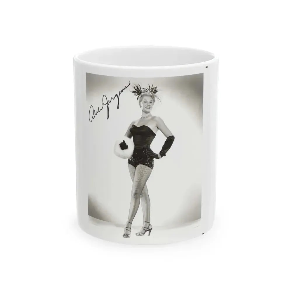 Adele Jergens #245 - 8x10 Vintage B&W Glamour Promo Photo for ''Armored Car Robbery'' '50 Film (Vintage Female Icon) White Coffee Mug 11oz - Go Mug Yourself