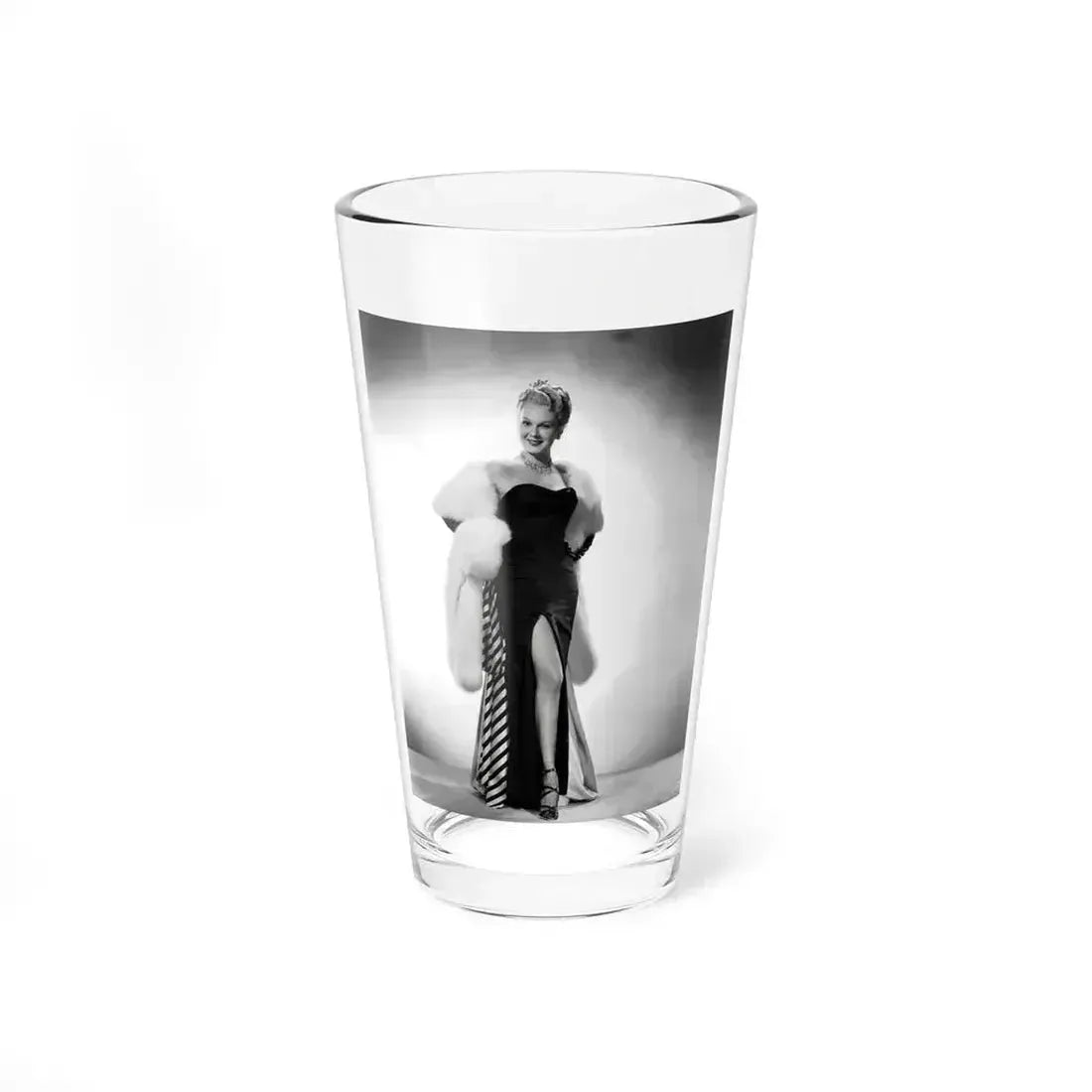 Adele Jergens #246 - Vintage B&W Glamour Promo Photo for ''Armored Car Robbery'' '50 (Vintage Female Icon) Pint Glass 16oz 16oz - Go Mug Yourself