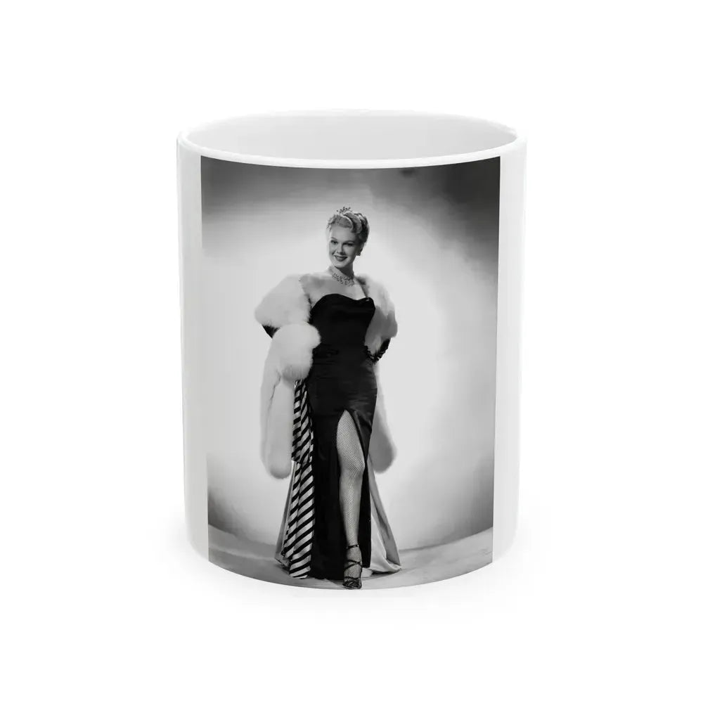 Adele Jergens #246 - Vintage B&W Glamour Promo Photo for ''Armored Car Robbery'' '50 (Vintage Female Icon) White Coffee Mug 11oz - Go Mug Yourself