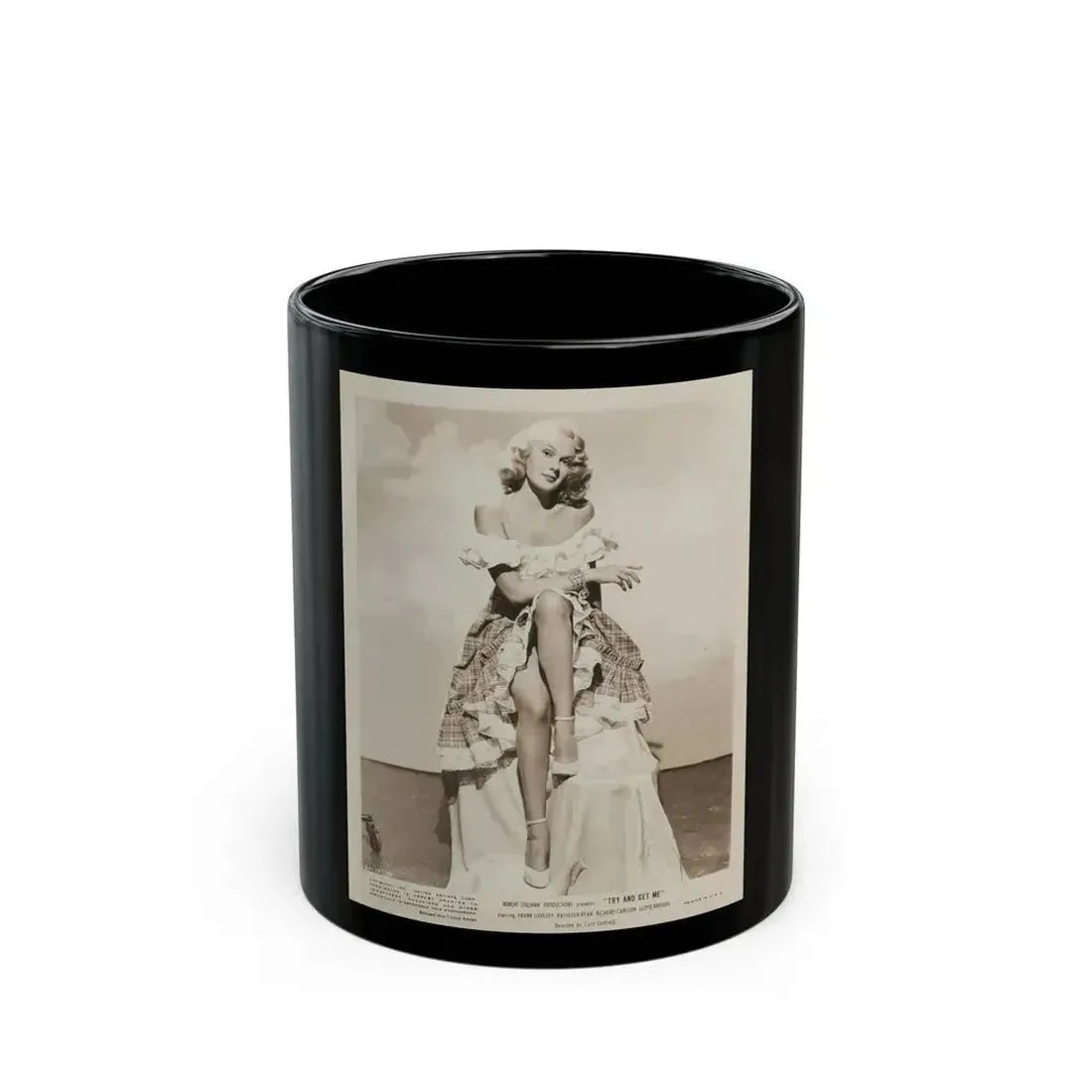 Adele Jergens #250 (Vintage Female Icon) Black Coffee Mug 11oz - Go Mug Yourself