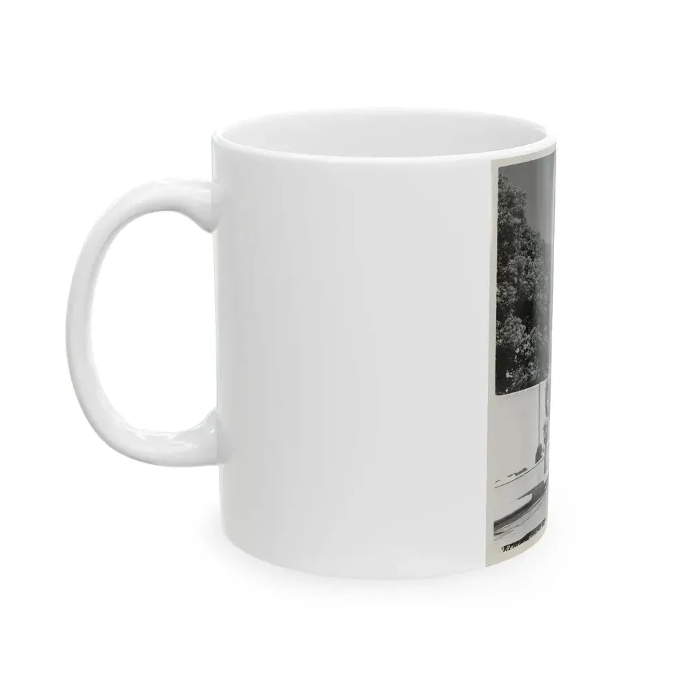 Adele Jergens #251 - B&W Full Body Cheesecake Photo (Vintage Female Icon) White Coffee Mug - Go Mug Yourself