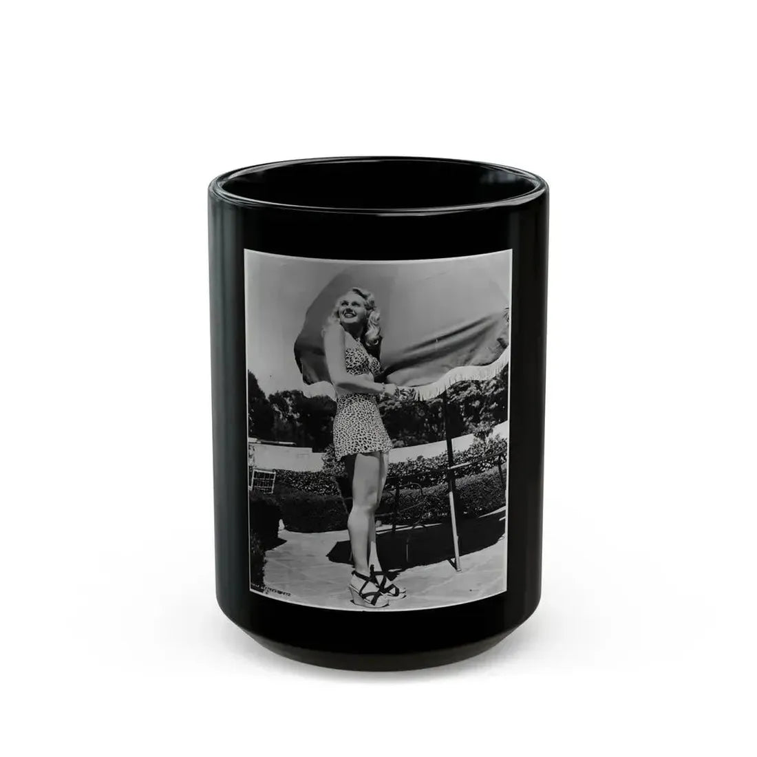 Adele Jergens #252 (Vintage Female Icon) Black Coffee Mug 15oz - Go Mug Yourself