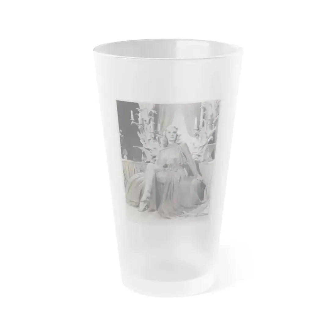 Adele Jergens #256 (Vintage Female Icon) Frosted Pint Glass 16oz 16oz Frosted - Go Mug Yourself