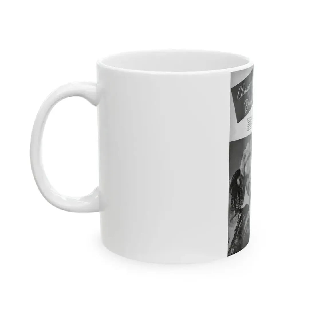Adele Jergens #258 - 1 Page, 3 B&W Photos including Glamour & Pin-Up Photos also 2 Captions Circa 1947 Mag. Page (Vintage Female Icon) White Coffee Mug - Go Mug Yourself