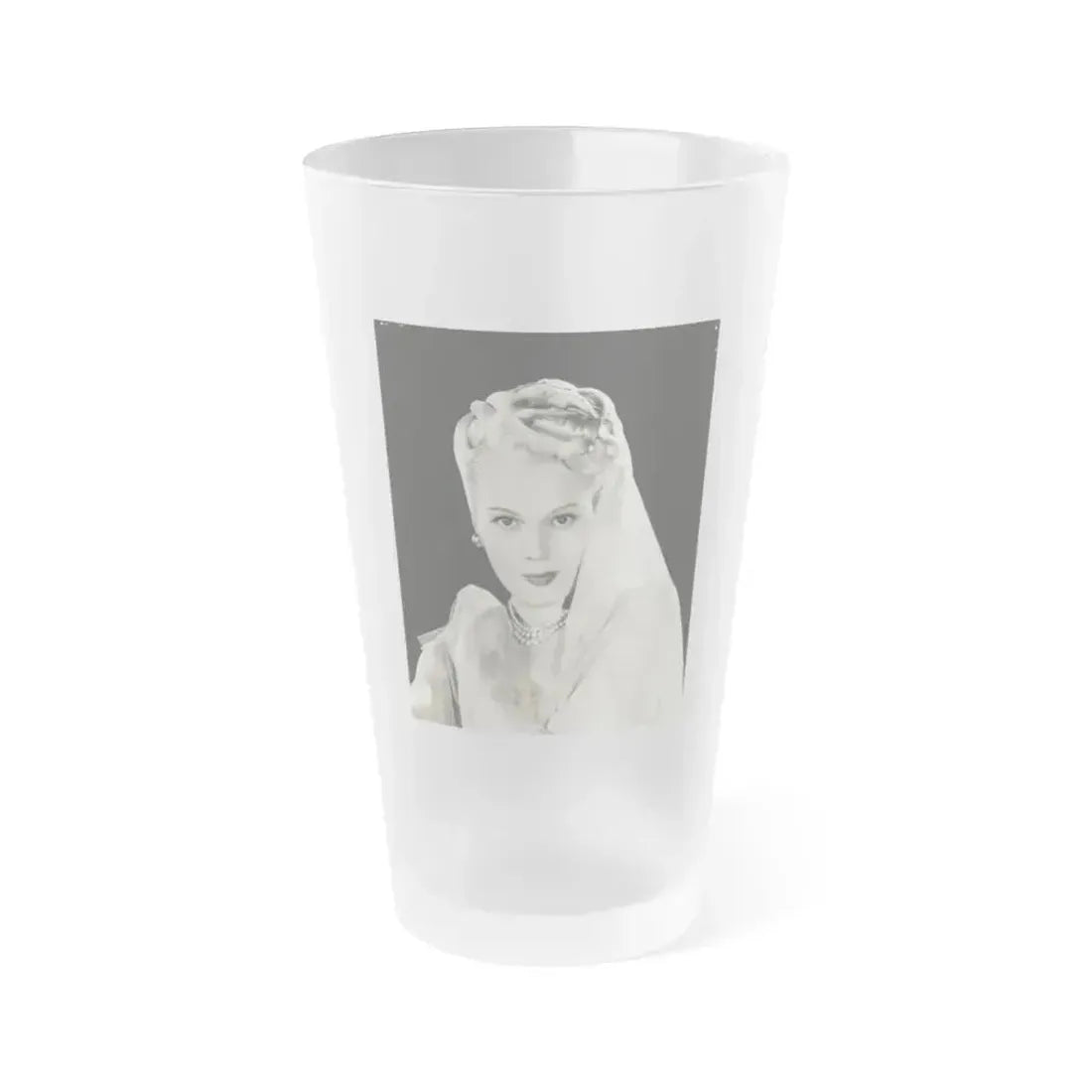 Adele Jergens #261 (Vintage Female Icon) Frosted Pint Glass 16oz 16oz Frosted - Go Mug Yourself