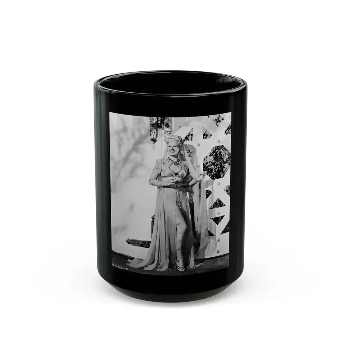 Adele Jergens #262 (Vintage Female Icon) Black Coffee Mug 15oz - Go Mug Yourself