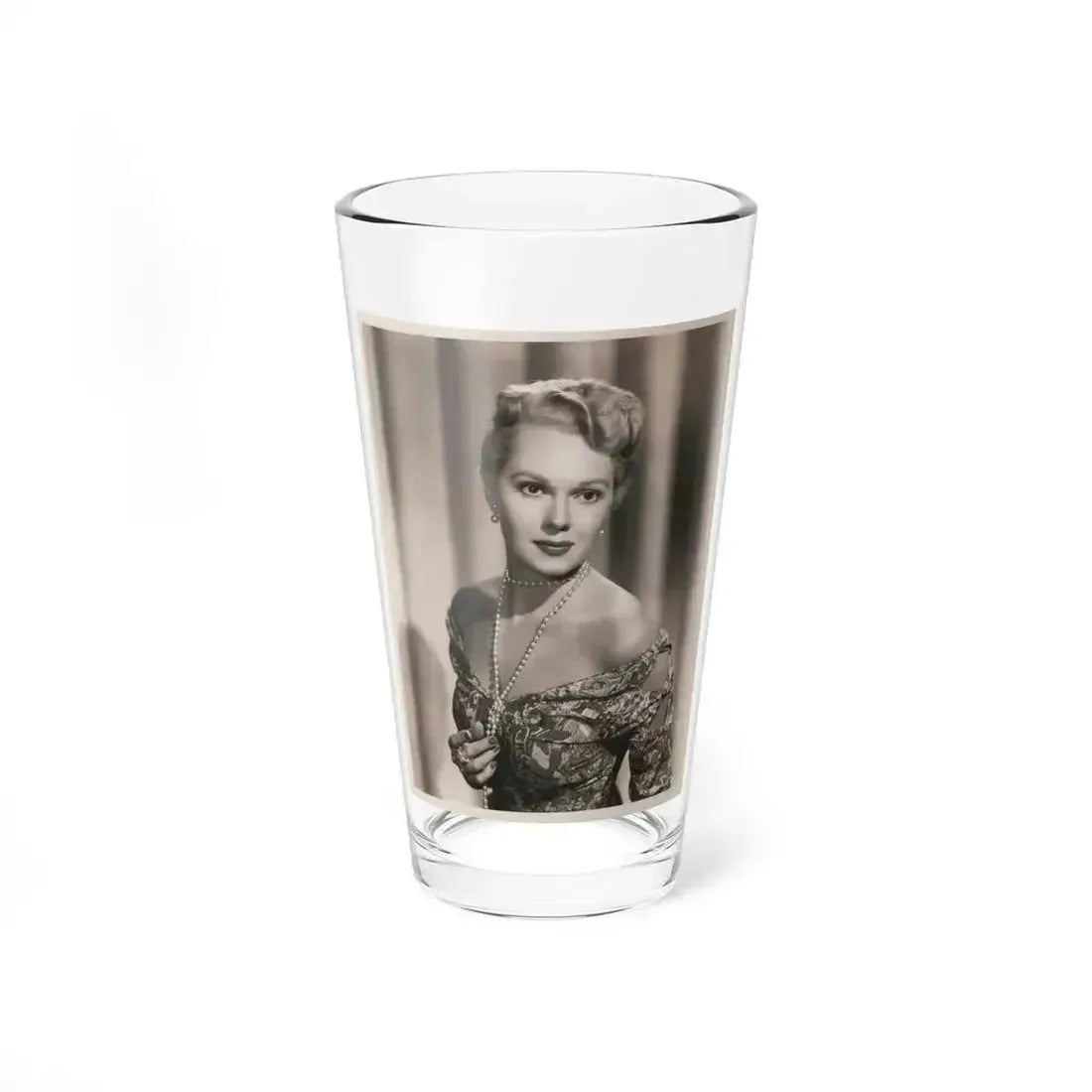 Adele Jergens #264 - Vintage 8x10 B&W Glamour Portrait Promo Photo for ''Edge Of Doom'' '50 Film (Vintage Female Icon) Pint Glass 16oz 16oz - Go Mug Yourself