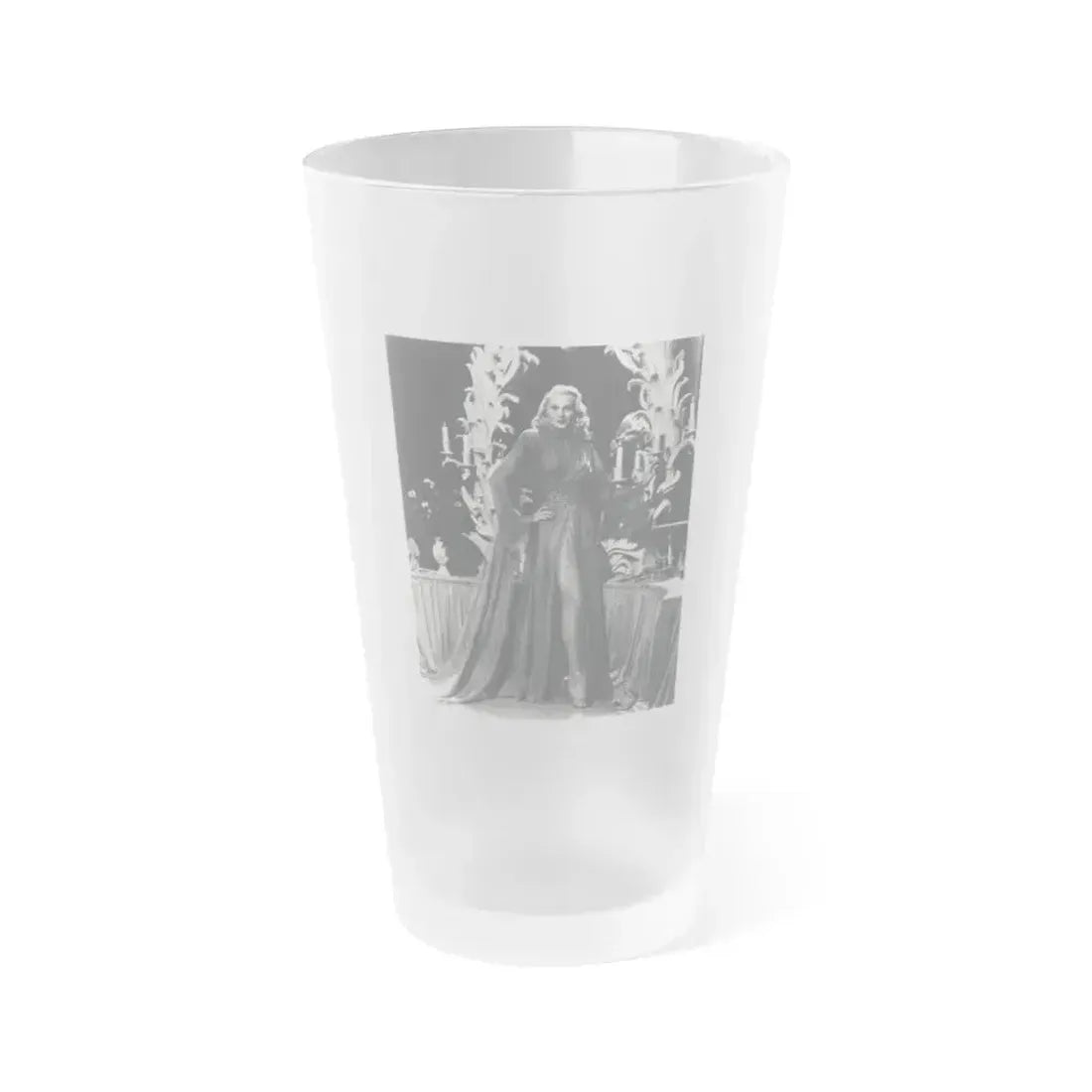 Adele Jergens #265 - Vintage 8x10 B&W Glamour Promo Photo for ''A Thousand And One Nights'' '45 Film (Vintage Female Icon) Frosted Pint Glass 16oz 16oz Frosted - Go Mug Yourself