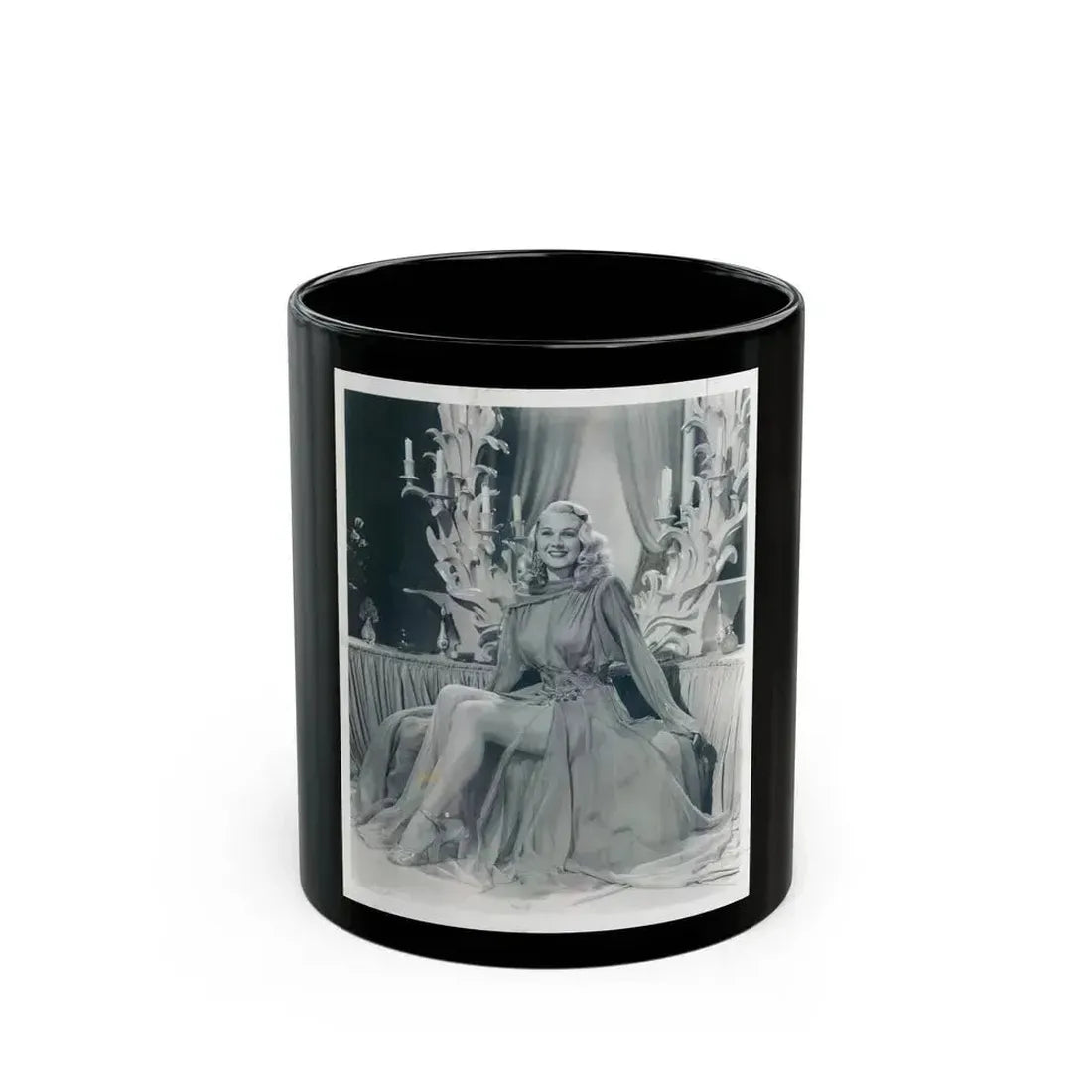 Adele Jergens #266 (Vintage Female Icon) Black Coffee Mug 11oz - Go Mug Yourself