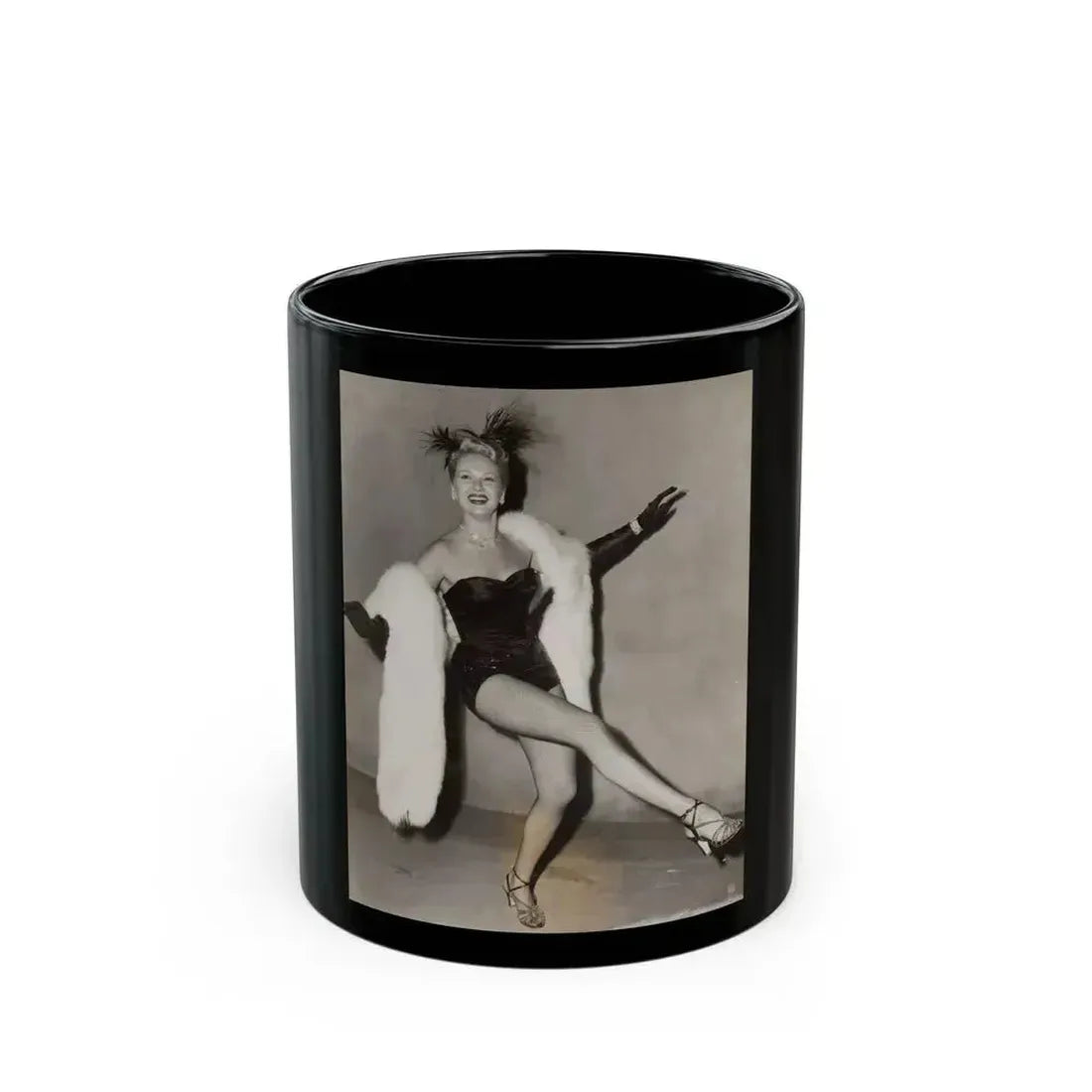 Adele Jergens #267 (Vintage Female Icon) Black Coffee Mug 11oz - Go Mug Yourself