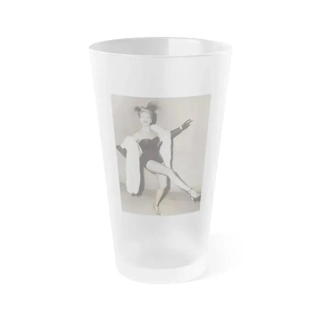 Adele Jergens #267 (Vintage Female Icon) Frosted Pint Glass 16oz 16oz Frosted - Go Mug Yourself