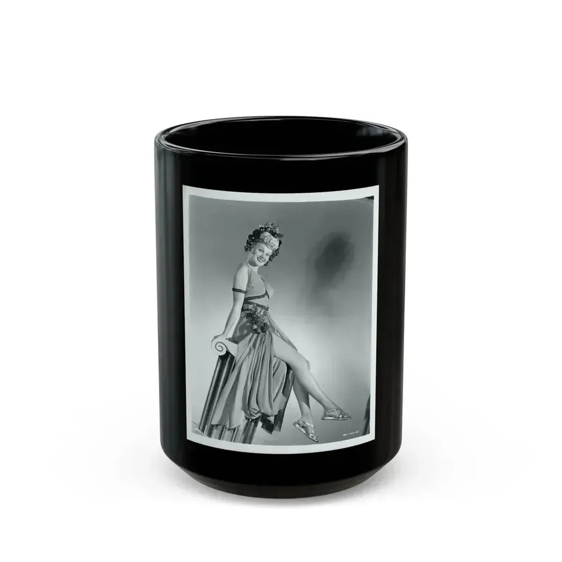 Adele Jergens #269 (Vintage Female Icon) Black Coffee Mug 15oz - Go Mug Yourself