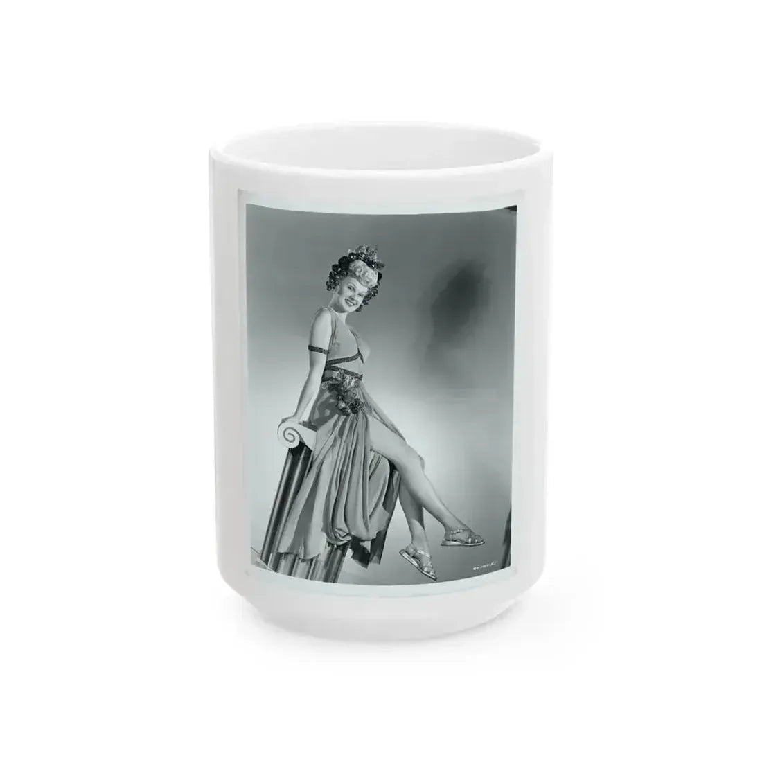 Adele Jergens #269 (Vintage Female Icon) White Coffee Mug 15oz - Go Mug Yourself