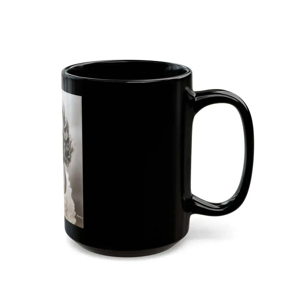 Adele Jergens #270 - 7x9 Vintage B&W Upper Body Glamour Photo from 4-2-52 (Vintage Female Icon) Black Coffee Mug - Go Mug Yourself