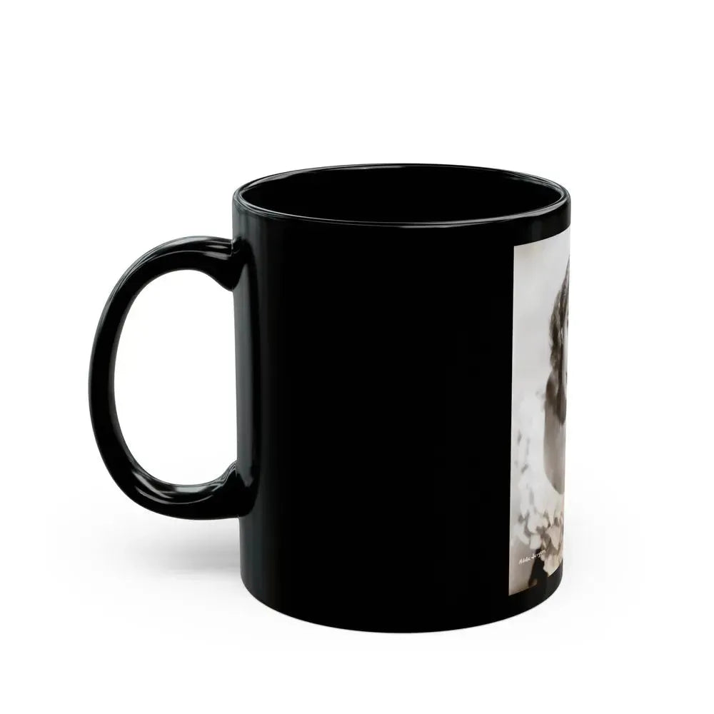 Adele Jergens #270 - 7x9 Vintage B&W Upper Body Glamour Photo from 4-2-52 (Vintage Female Icon) Black Coffee Mug - Go Mug Yourself