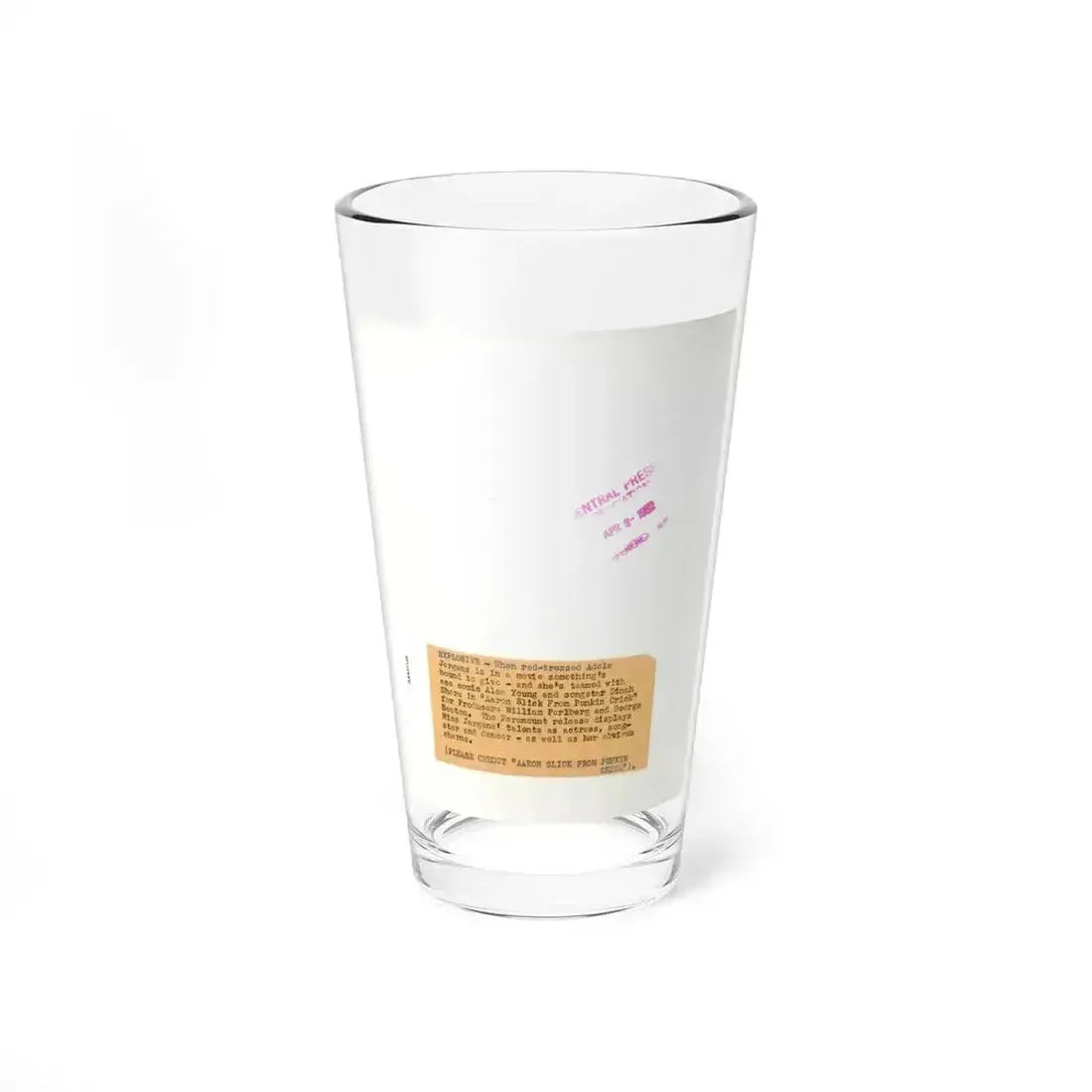 Adele Jergens #271 - 7x9 Vintage B&W Full Body Sandal Heel Clads, Feet & Leggy Photo from 4-2-52 1 (Vintage Female Icon) Pint Glass 16oz 16oz - Go Mug Yourself