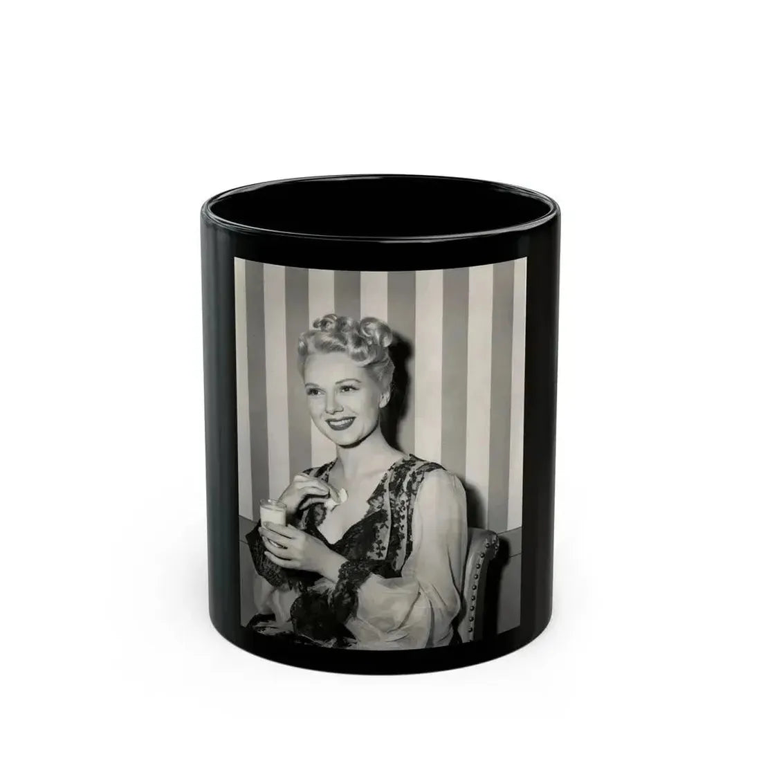 Adele Jergens #274 (Vintage Female Icon) Black Coffee Mug 11oz - Go Mug Yourself
