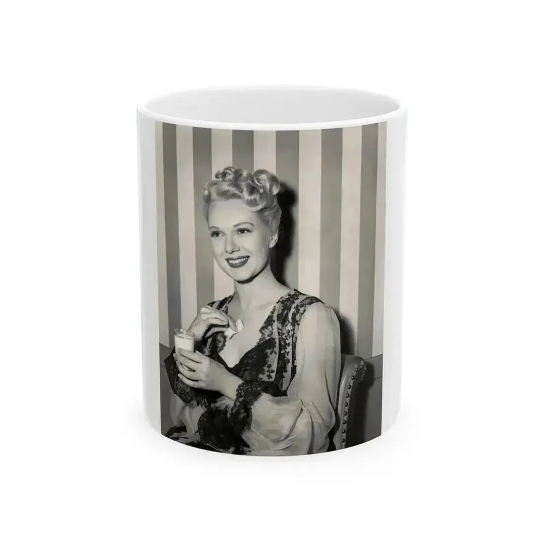 Adele Jergens #274 (Vintage Female Icon) White Coffee Mug 11oz - Go Mug Yourself