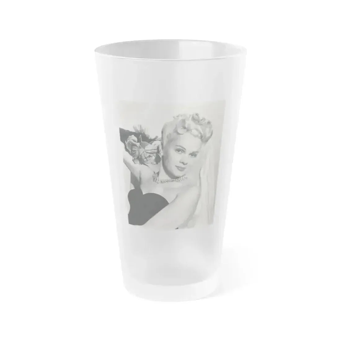 Adele Jergens #276 (Vintage Female Icon) Frosted Pint Glass 16oz 16oz Frosted - Go Mug Yourself
