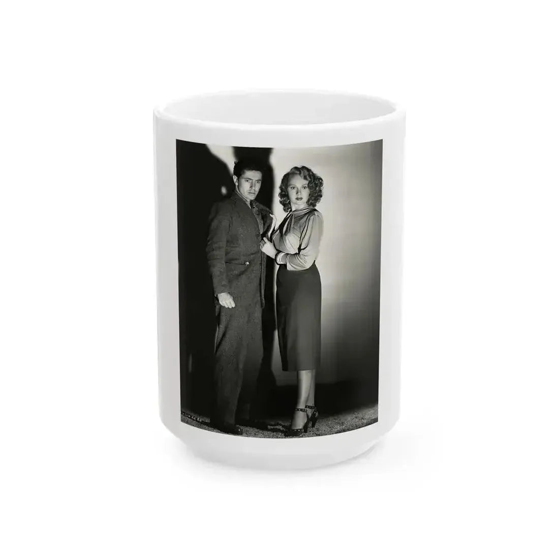 Adele Jergens #278 (Vintage Female Icon) White Coffee Mug 15oz - Go Mug Yourself