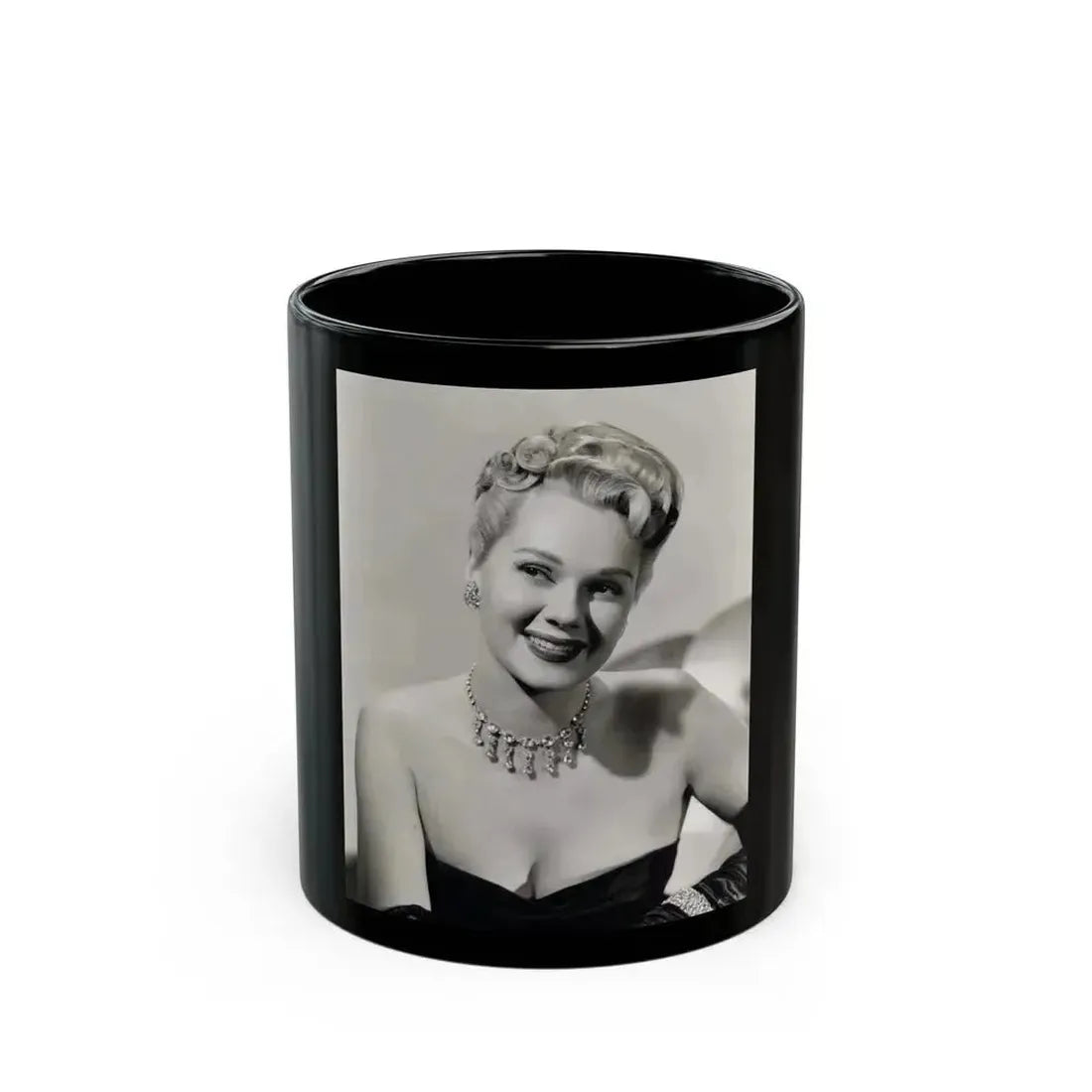 Adele Jergens #279 (Vintage Female Icon) Black Coffee Mug 11oz - Go Mug Yourself