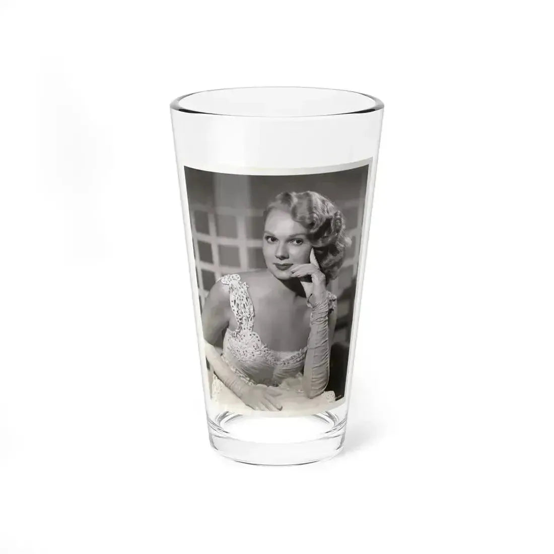 Adele Jergens #282 - 8x10 Vintage B&W Upper Body Glamour Photo from 8-8-50 (Vintage Female Icon) Pint Glass 16oz 16oz - Go Mug Yourself