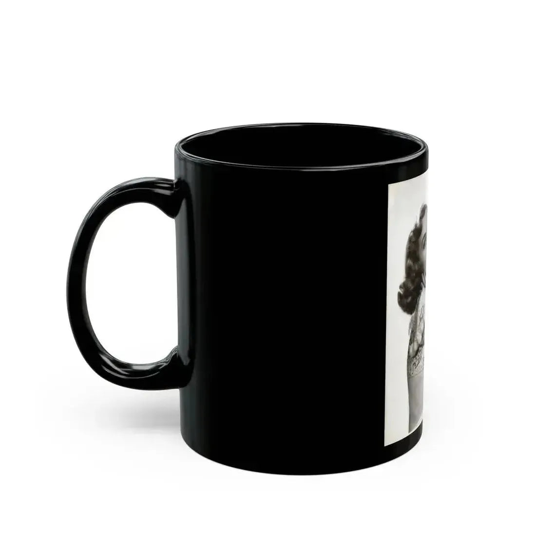 Adele Jergens #285 - 8x10 Vinatge B&W Waist to Head Glamour Photo Showgirl to Chorus Girl from 7-10-38 (Vintage Female Icon) Black Coffee Mug - Go Mug Yourself