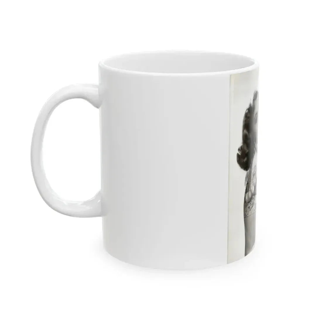 Adele Jergens #285 - 8x10 Vinatge B&W Waist to Head Glamour Photo Showgirl to Chorus Girl from 7-10-38 (Vintage Female Icon) White Coffee Mug - Go Mug Yourself