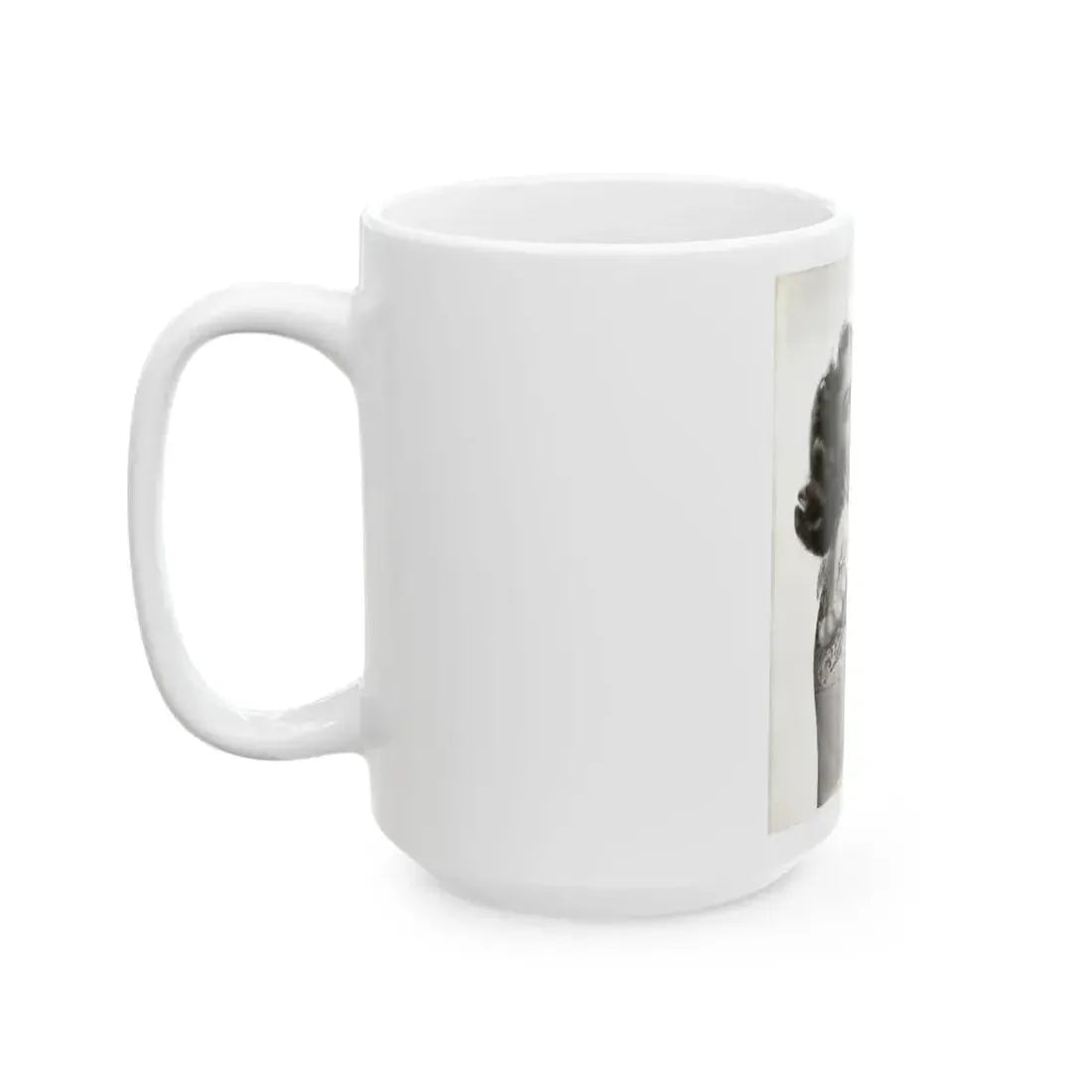 Adele Jergens #285 - 8x10 Vinatge B&W Waist to Head Glamour Photo Showgirl to Chorus Girl from 7-10-38 (Vintage Female Icon) White Coffee Mug - Go Mug Yourself