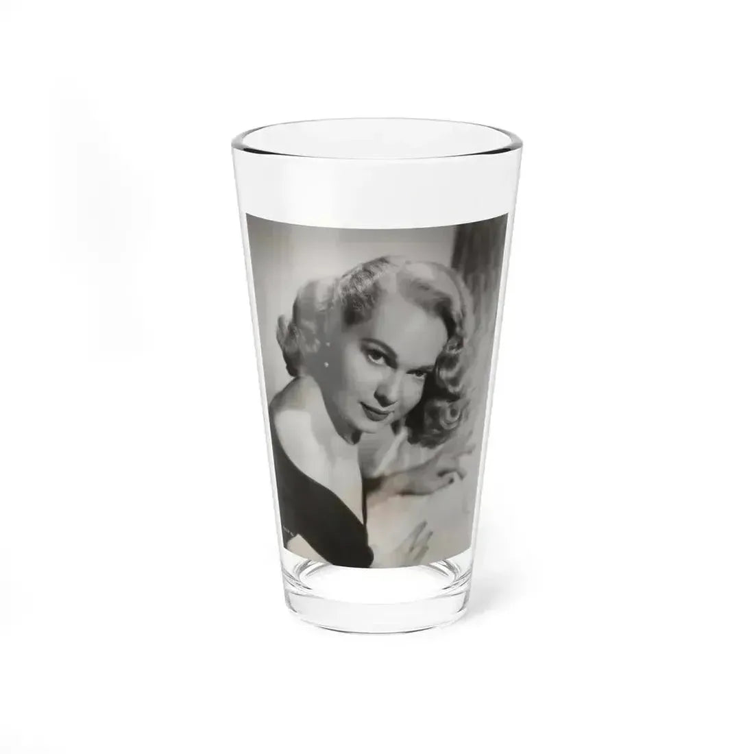 Adele Jergens #286 - 8x10 Vinatge B&W Shoulder to Head Glamour Portrait Photo from 1952 (Vintage Female Icon) Pint Glass 16oz 16oz - Go Mug Yourself