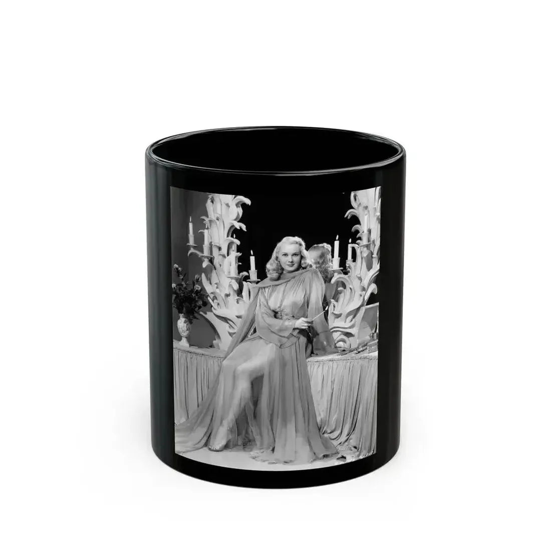 Adele Jergens #287 (Vintage Female Icon) Black Coffee Mug 11oz - Go Mug Yourself
