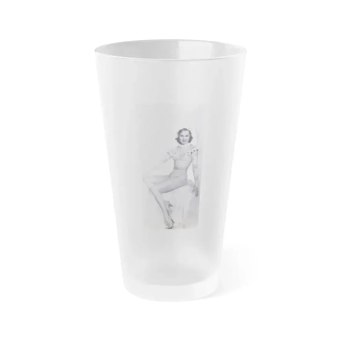 Adele Jergens #33 - Very Early 30's Era Photo (Vintage Female Icon) Frosted Pint Glass 16oz 16oz Frosted - Go Mug Yourself