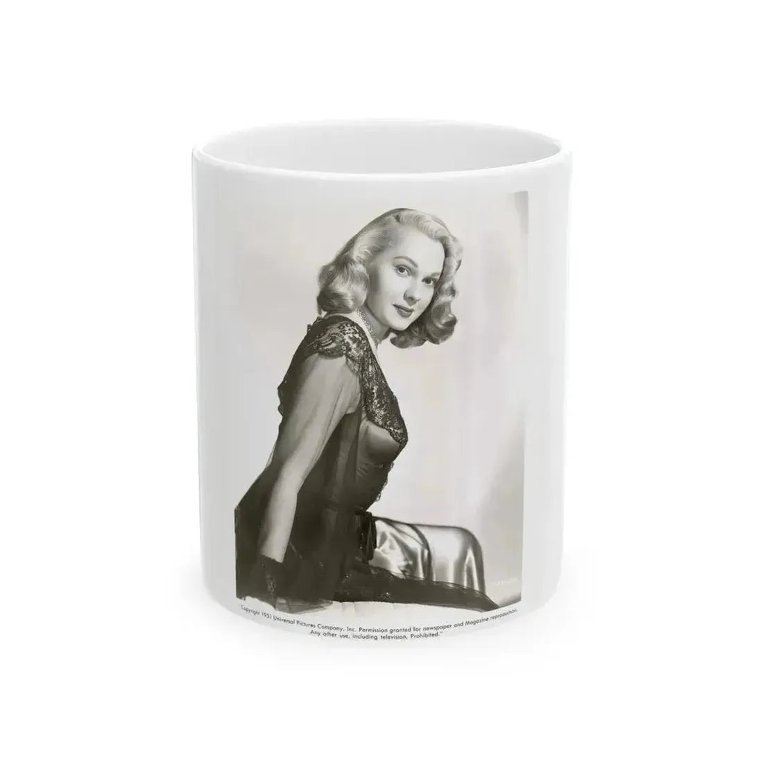 Adele Jergens #37 (Vintage Female Icon) White Coffee Mug 11oz - Go Mug Yourself