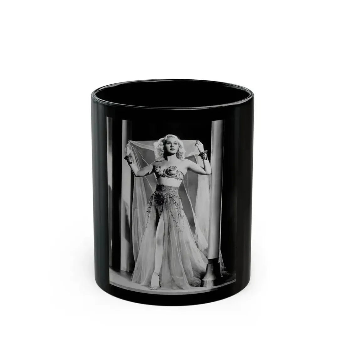 Adele Jergens #40 (Vintage Female Icon) Black Coffee Mug 11oz - Go Mug Yourself