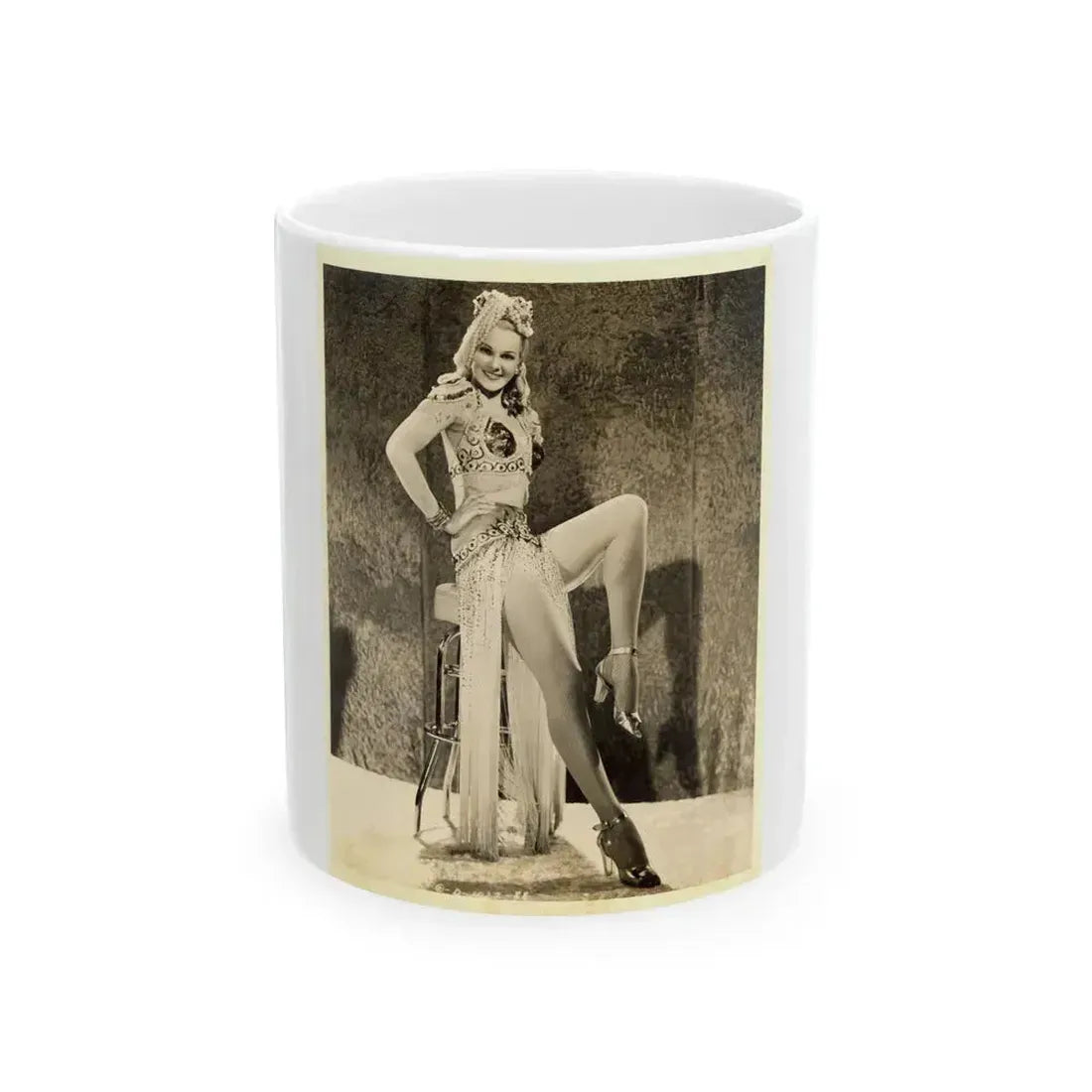 Adele Jergens #42 (Vintage Female Icon) White Coffee Mug 11oz - Go Mug Yourself