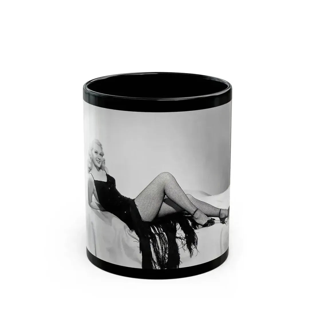 Adele Jergens #44 (Vintage Female Icon) Black Coffee Mug 11oz - Go Mug Yourself