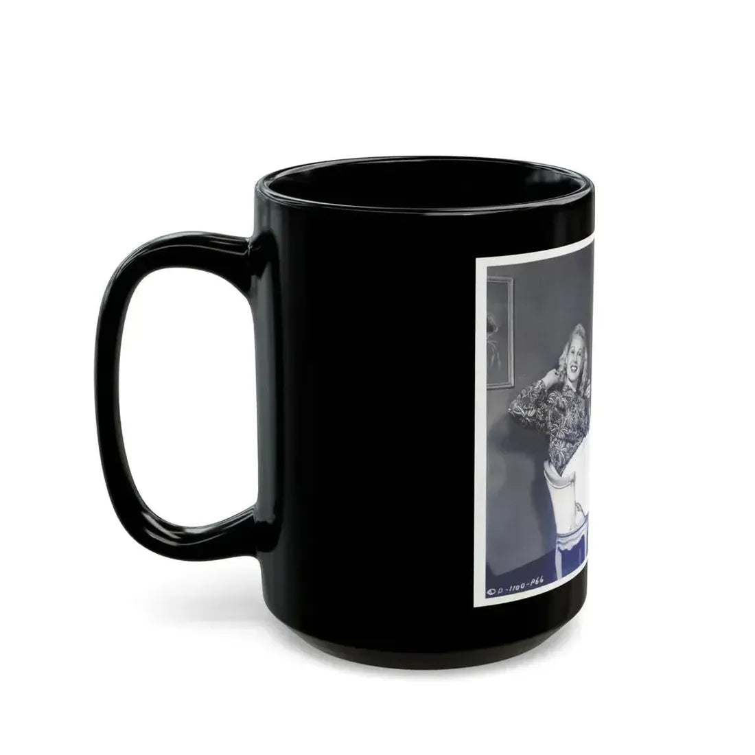 Adele Jergens #50 (Vintage Female Icon) Black Coffee Mug - Go Mug Yourself
