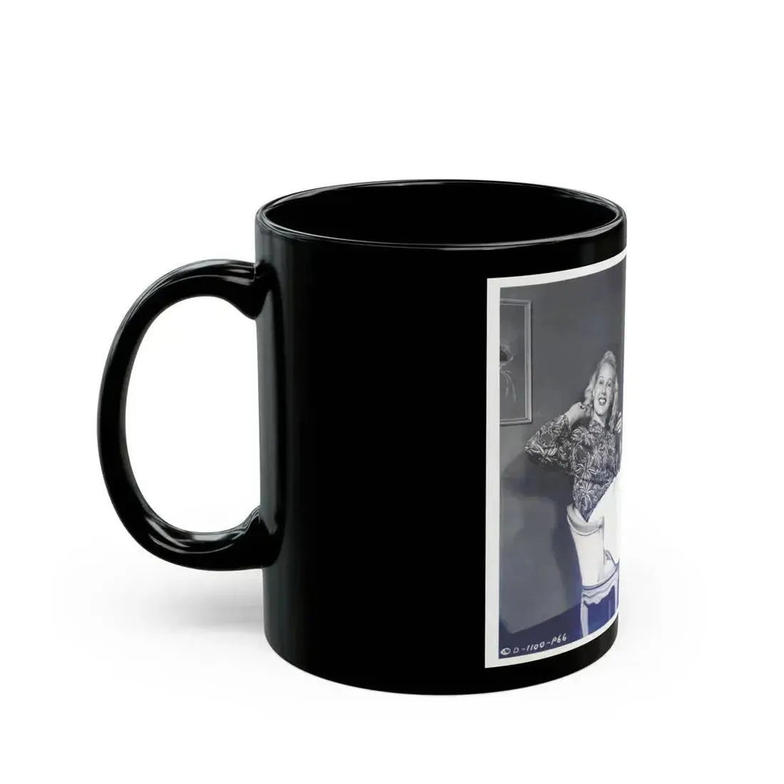 Adele Jergens #50 (Vintage Female Icon) Black Coffee Mug - Go Mug Yourself