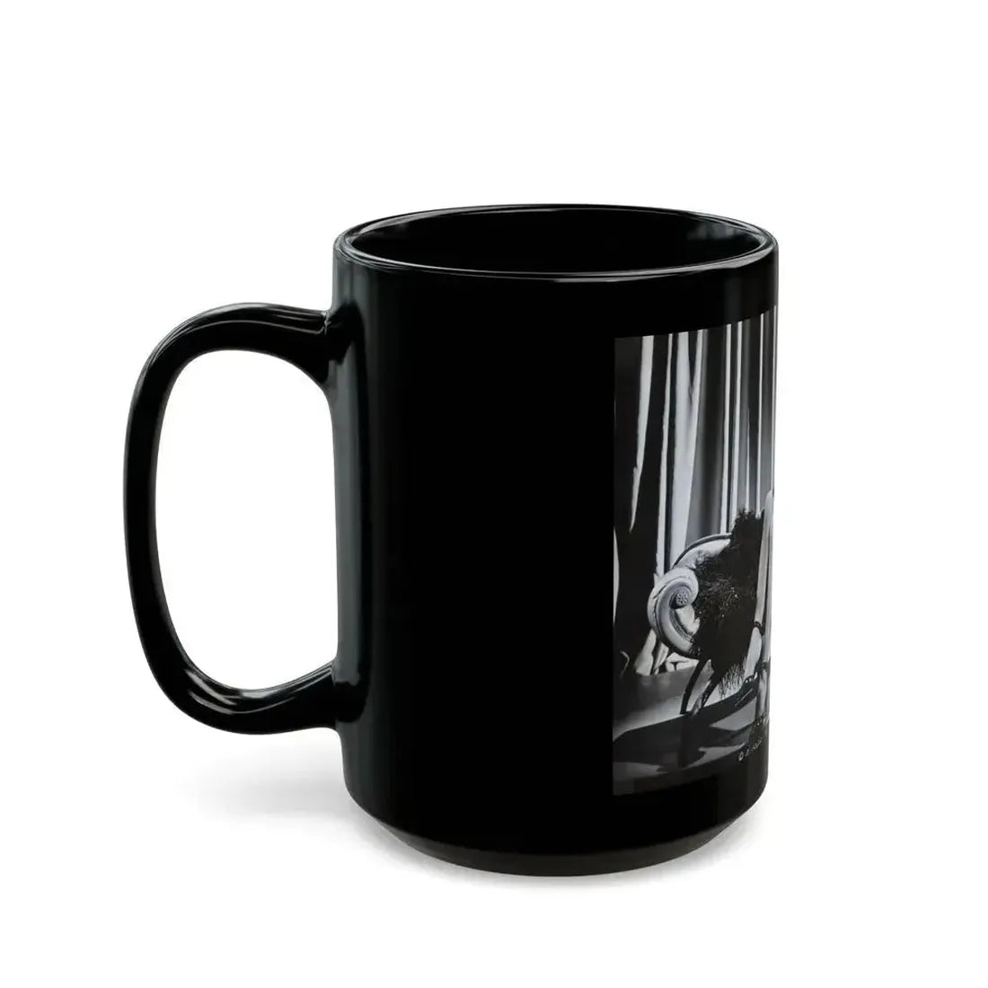 Adele Jergens #63 (Vintage Female Icon) Black Coffee Mug - Go Mug Yourself